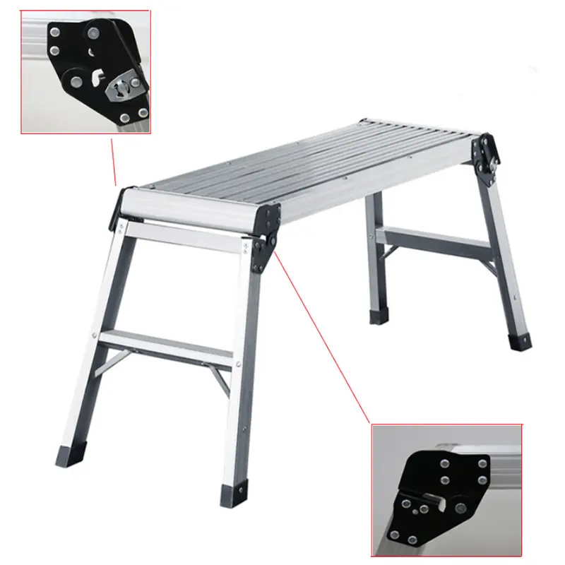 Huishoudelijke Gebruik Multifunctionele Opvouwbare Aluminium Werkbank Tafel Bureau/Steigers Telescopische Ladders