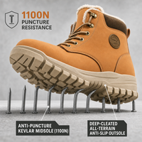 Bottes de travail en cuir véritable mi-montantes de haute qualité OEM Chine, avec fourrure, embout en acier anti-écrasement, chaussures de sécurité hiver pour hommes, femmes et unisexe