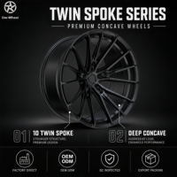 Jantes en alliage concaves multi-rayons noir mat DW 18 19 20 22 pouces, taille personnalisée, ajustement sur mesure, style sport, course, compatibles avec les jantes Audi
