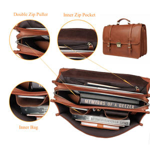 Venta al por mayor de negocios a prueba de agua Laptop Bag cuero mujeres maletín abogado accesorios Laptop maletín - Product Image 4