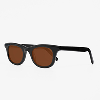 LBAshades 3602 Lunettes de soleil polarisées de haute qualité, monture carrée vintage, UV400, logo personnalisé, lunettes de soleil en acétate pour femmes et hommes