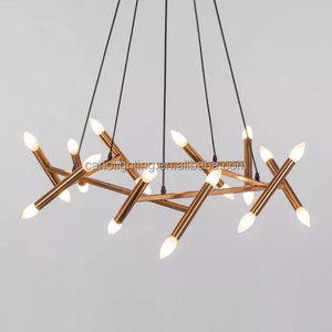 Moderno e minimalista Antenna a forma di staffa Led ristorante personalità Bar azienda Front negozio di abbigliamento da caffè lampadario lineare - Product Image 1