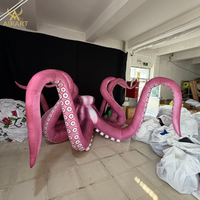 Ballon gonflable pieuvre de 3 m de large, image réelle d'usine, pour la décoration d'activités sur le thème de la mer en extérieur