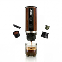 Machine à expresso électrique portable RoosCamp, cafetière auto-chauffante de voyage, USB-C, compatible avec les capsules NS, café moulu, camping, camping-car
