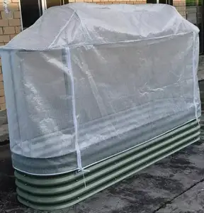 금속 제기 정원 침대 온실 대형 화분 상자 강철 정원 침대 온실