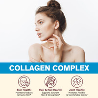 Cápsulas de Colágeno Complejo OEM/ODM 6 en 1, Productos de Apoyo para Articulaciones y Belleza, Promueven una Piel Radiante, Suplemento Dietético, 90 Cápsulas