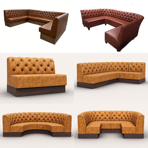 Vendita di Fabbrica: Arredamento di Lusso per Ristoranti, Divanetti a U Personalizzati in Pelle e Legno per Bar e Ristoranti - Product Image 5