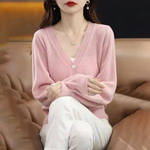 Meilleure vente en Chine fabrication de cardigan décontracté tricoté de qualité pour femmes