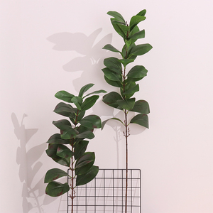 Feuilles de Magnolia Artificielles en Latex, Style Forêt, Décoration Souple pour Haute Branche, Longue Durée, Aménagement Intérieur Hôtelier - Product Image 6