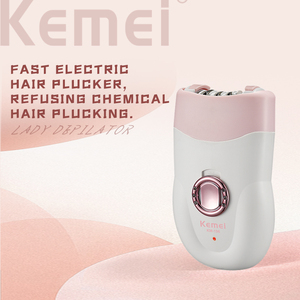 <span class=keywords><strong>KEMEI</strong></span>-Épilateur KM-196 pour femmes, appareil de soins personnels à batterie li-battery, 2600 mAh, 600 tr/min, efficace, lisse et indolore - Product Image 5