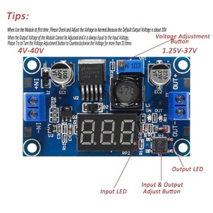 Módulo convertidor reductor de CC-CC LM2596, 4-40V a 1.25-37V, placa reguladora de voltaje ajustable, fuente de alimentación DIY, NUEVO - Product Image 4