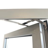 Ventanas de aluminio con rotura de puente térmico, ventana abatible acristalada para balcón, ventana abatible de aleación de aluminio
