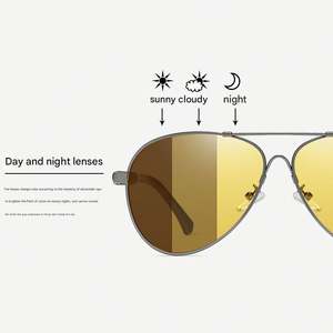 Lunettes de soleil polarisées UV400 personnalisées 2025 en alliage, photochromiques, vision nocturne, pour la conduite, la pêche, pour hommes et femmes - Product Image 2