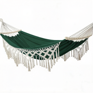 Hamaca Doble Portátil Moderna <span class=keywords><strong>para</strong></span> Exteriores, <span class=keywords><strong>Dos</strong></span> Cojines Decorativos, Tela de Algodón/Poliéster Ecológica y Duradera <span class=keywords><strong>para</strong></span> Muebles de Exterior - Product Image 1