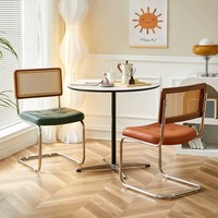 Chaise de salle à manger de style nordique, chaise en métal au design rétro pour B&B, chaise Instagram-worthy pour café, mobilier décontracté de style mid-century pour la maison