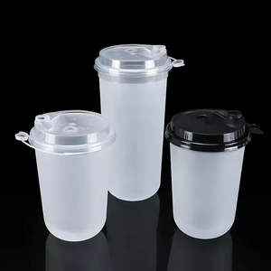 ถ้วยพลาสติกทรง U แบบใช้แล้วทิ้งขนาด500มล. ถ้วยชา Boba ขนาด89มม. สำหรับชงชาไทย - Product Image 1