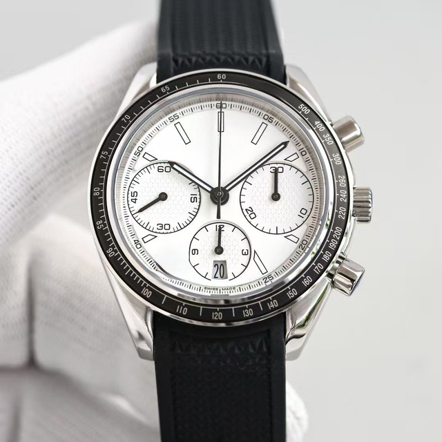 Luxury High Quality Unisex Sport Multi-Functional Mechanical Watch Chronograph Tachymeter Three Hands Power Reserve Indicator