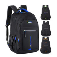 Mochila para Portátil de 15.6 Pulgadas, Impermeable, Resistente, de Poliéster Oxford, con Cierre, Correa con Amortiguación de Aire, Gran Capacidad, Portátil