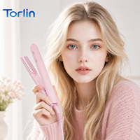 Fer à friser électrique professionnel en céramique Torlin à chauffage rapide, 4 températures, rose, pour femmes, enfants et filles, idéal pour les camping-cars et la maison