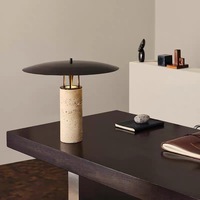 Lampe de bureau postmoderne en marbre avec lumière LED flexible et protectrice pour les yeux, idéale pour salon, bureau, chambre à coucher