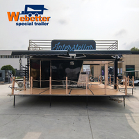 Remorque de bar mobile pliable à deux étages Webetter, grill pour poulet rôti, kebab, shawarma, camion de restauration rapide, cuisine entièrement équipée