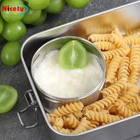 Mini Ronde Roestvrijstalen Voedselpot Container Klassiek Ontwerp Luchtdichte Snack Opbergdoos Voor Keuken Camping Gebruik Spice Organizer