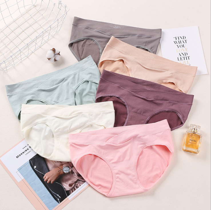 Американские хлопковые трусики из лайкры для беременных женщин из чистого хлопка с заниженной талией Бесшовные женские трусы-брифы с перекрещивающимися животами шорты двойного назначения