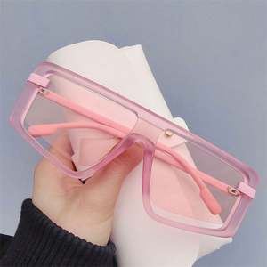 Gafas de Sol Cuadradas Extra Grandes con Forma de Escudo Retro de Moda 2022, Gafas de Sol con Marco Grande Irregular para Mujer - Product Image 5