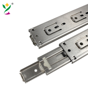 Yuxing 45mm thép không gỉ 201 correderas telescopicas bóng mang mềm đóng đồ nội thất trượt phục hồi ngăn kéo thanh trượt đường sắt - Product Image 3