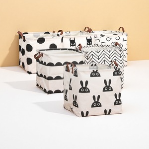 Clothing Organizer Canvas <b>Storage</b> Box Rectangle Foldable Portable For <b>Clothes</b> Quilts Laundry Spot Goods - Product Image 2