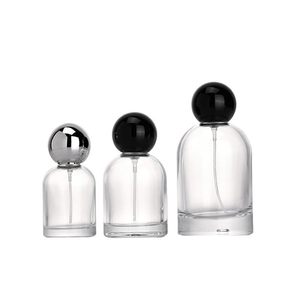 30ml 1ozポータブルファインミストスプレー香水ボトルゴールドシルバーボールキャップガラス化粧品容器瓶バイアルリードディフューザーセット用 - Product Image 3