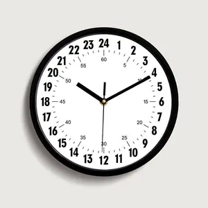 Clock Price 2021 Customized 24 Hour Time Analog Wall Clock