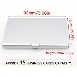 New Business Card Holder Custom Logo Metal Aluminum Alloy Box Laser Engraving Promotional <b>Gift</b> - Product Image 4
