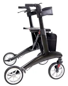 Pieghevole portatile leggero in fibra di carbonio Rollator Walker per anziani che camminano