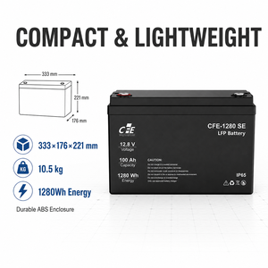 Batterie LiFePO4 LFP CFE-1280 SE 12,8V 100Ah avec BMS IP65, 3000 cycles, pour onduleur <span class=keywords><strong>FoxESS</strong></span>, systèmes solaires hors réseau - Product Image 6