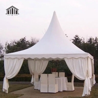 Petite tente de style pagode, facile à installer à l'extérieur, portable, avec un tissu imperméable et protecteur contre le soleil