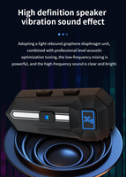 Casque audio pour moto 800mAh, 40h d'autonomie, dispositif audio sans fil 5.3 pour casque avec haut-parleur HIFI 40mm pour le tourisme