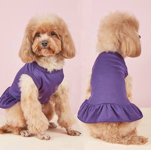 Vestido de lujo de algodón y poliéster para perros de 12 colores con encaje impermeable para uso en todas las estaciones - Product Image 5