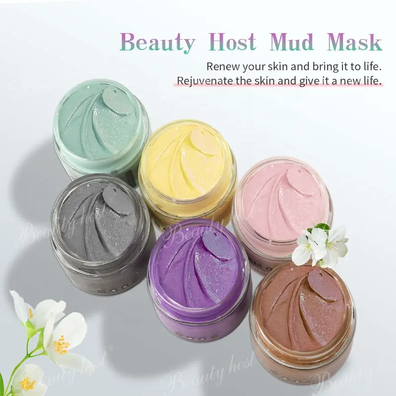 2023 Best Clay mask & colorful skin care individual package mud face mask