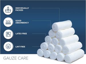 لفافة شاش طبية للمستشفيات، مستلزمات جراحية، ضمادة قطنية معقمة مطوية - Product Image 5