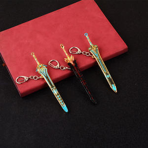 Toptan yeni tasarım Metal Catft alaşım kın kılıç modeli Anime silah süs Metal anahtarlık - Product Image 1