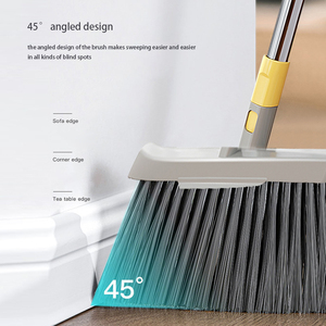 Vente en gros, ensemble balai debout et pelle à poussière en plastique avec combiné de pelle à poussière multifonction pour hall d'entrée et maison cuisine - Product Image 3