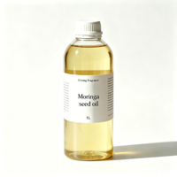 Minyak Biji Moringa 100% Murni Cold Pressed Non GMO, Minyak Pembawa untuk Melembapkan Wajah, Kulit, Rambut, Kuku, dan Tubuh (Grosir)