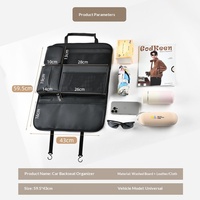 Organisateur de siège arrière de voiture pliable en tissu Oxford avec protection anti-poussière pour ranger les mouchoirs et les boîtes de collations pendant les voyages en voiture