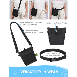 Bolsa para Premios de Perro con Cierre Magnético Mejorado, 3 Formas de Uso, 4 Compartimentos, con <span class=keywords><strong>Clicker</strong></span> de Entrenamiento y Forro de Silicona - Product Image 6