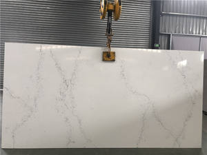 Dalle de quartz Calacatta de style moderne pierre artificielle de pureté 93% grande dalle pour salle de bain avec capacité de conception de modèle 3D - Product Image 3