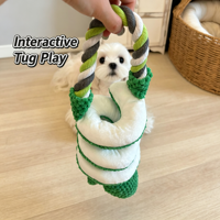 Jouet à tirer pour chien en peluche de coton, motif dessin animé, avec papier froissé et couineur, durable et interactif, pour chiens de taille moyenne/grande - Vente chaude