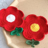 Sous-verre en crochet fait main LINDOJUNI, tapis créatif résistant à la chaleur et décoration de table mignonne