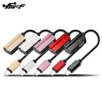 Adaptor Jack Headphone 3.5mm AUX 8Pin Aluminium dengan Selubung TPE untuk Pengisi Daya Audio iPhone