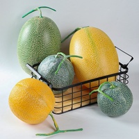 Voorraad Groothandel Vroeg Onderwijs Schieten Schetsen Rekwisieten Nep Fruitmodel Hoge Simulatie Realistisch Cantaloupe Plastic Handgemaakt